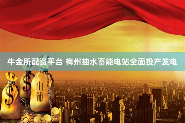 牛金所配资平台 梅州抽水蓄能电站全面投产发电