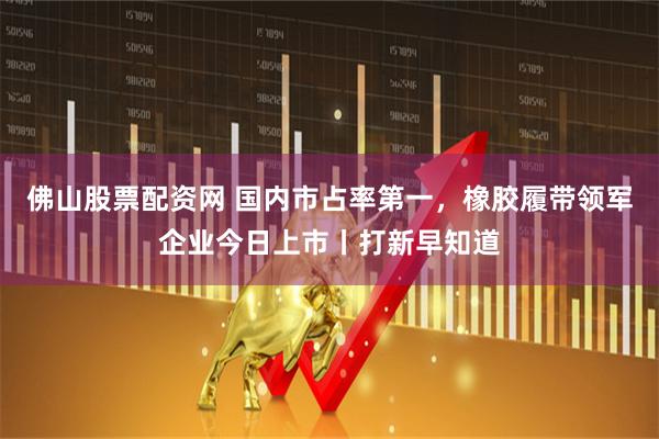 佛山股票配资网 国内市占率第一，橡胶履带领军企业今日上市丨打新早知道
